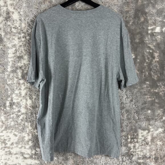 APT 9 Size L Cotton Blend Stretch Top Gray Short Sleeve Round Neck Casual Basic - Picture 4 of 9
